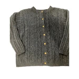 Jenny Buchanan Women’s Cardigan Cable Knit Wool Blend XL Sweater